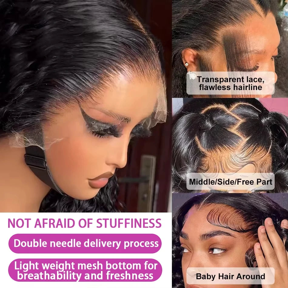 HD Lace Frontal Brazilian Loose Curly Hair Wigs
