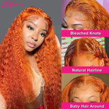 Deep Wave Ginger Orange Lace Front Deep Hair Wig