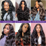 Body Wave HD Lace Frontal Brazilian Curly Hair Wigs