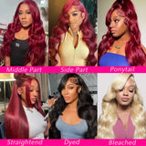 Burgundy HD Lace Frontal Deep Hair Wig