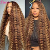 Curly Highlight Honey Blonde Curly Hair Wigs