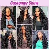 HD Lace Frontal Brazilian Loose Curly Hair Wigs