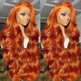 Hd Lace Frontal Orange Ginger Deep Hair Wig