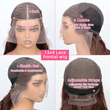 Chocolate Brown Body Wave Lace Front Deep Hair Wig