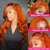 Hd Lace Frontal Orange Ginger Deep Hair Wig