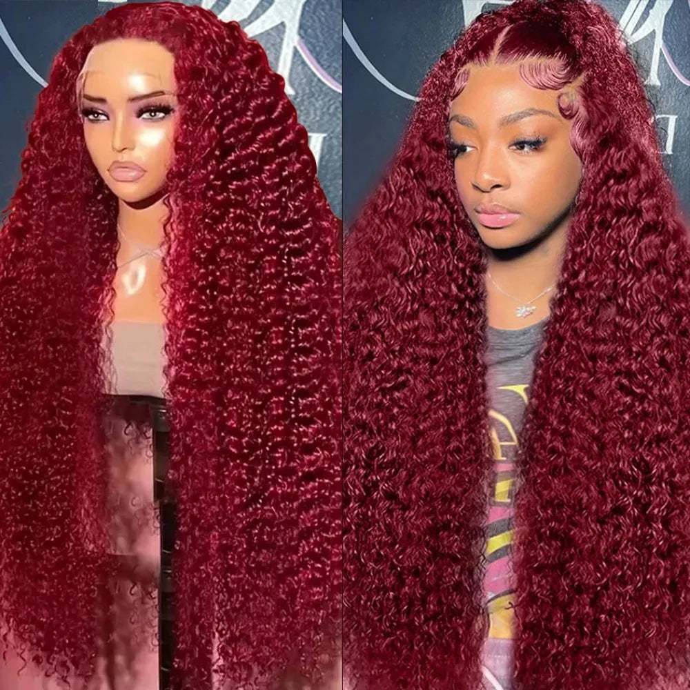 HD Transparent Lace Full Frontal Curly Hair Wigs