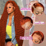Orange Ginger Curly Deep Hair Wig