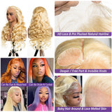 Blonde Body Wave HD Lace Frontal Curly Hair Wigs