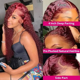 HD Transparent Lace Full Frontal Curly Hair Wigs