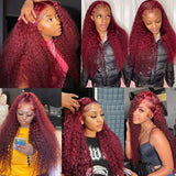 HD Transparent Lace Full Frontal Curly Hair Wigs