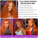 Orange Ginger Lace Front Curly Hair Wigs