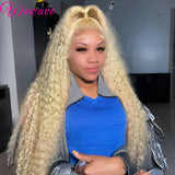 Transparent HD Honey Blonde Deep Wave Lace Frontal Wigs