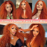 Orange Ginger Lace Front Deep Hair Wig