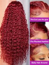 Deep Wave Burgundy Lace Frontal Deep Hair Wig