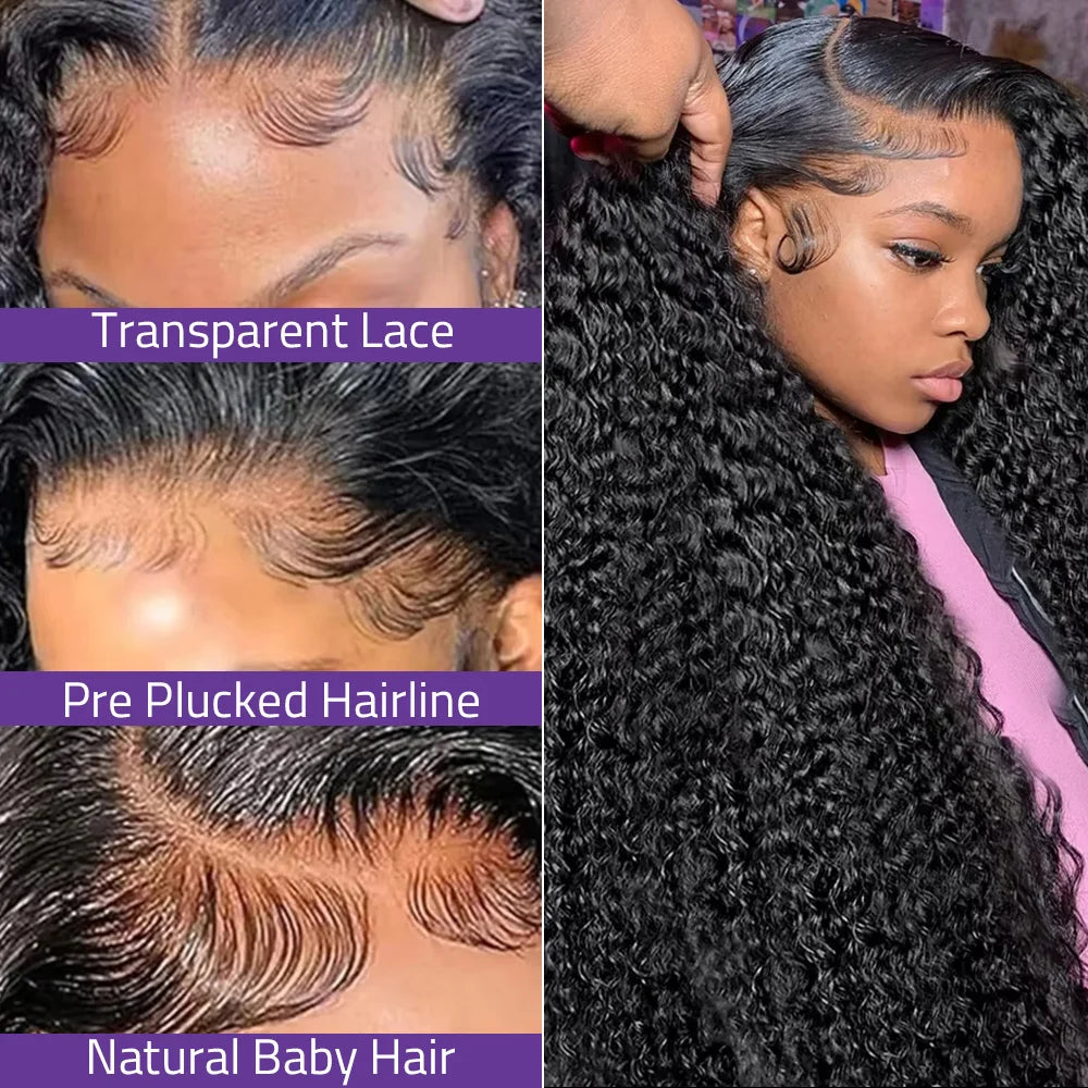 Deep Wave Lace Front Curly Hair Wigs