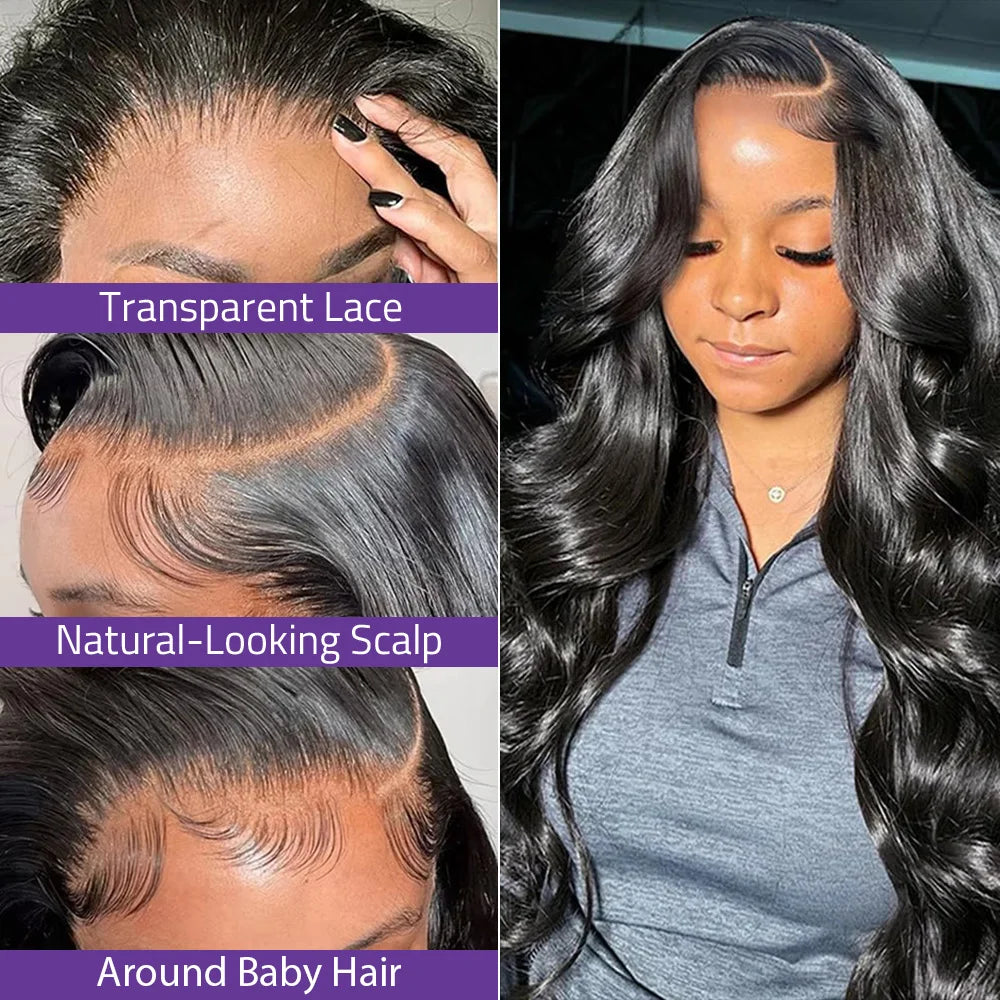 Body Wave HD Lace Frontal Brazilian Curly Hair Wigs
