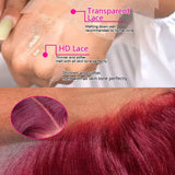 Burgundy HD Lace Frontal Deep Hair Wig