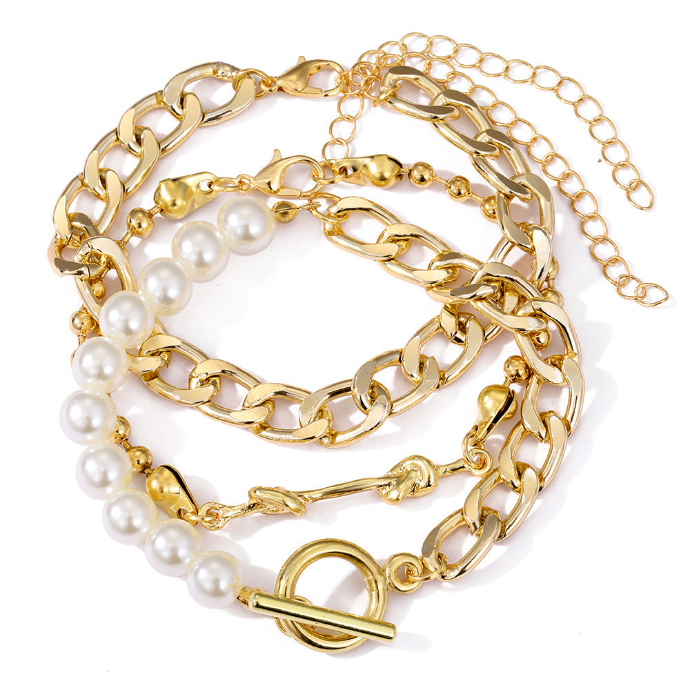 Creative Heart Pearl Multi-layer ChainBracelet