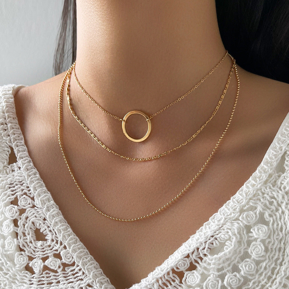 Circle Necklace Clavicle Chain