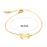 GoldUnicorn Horse Charm Bracelet