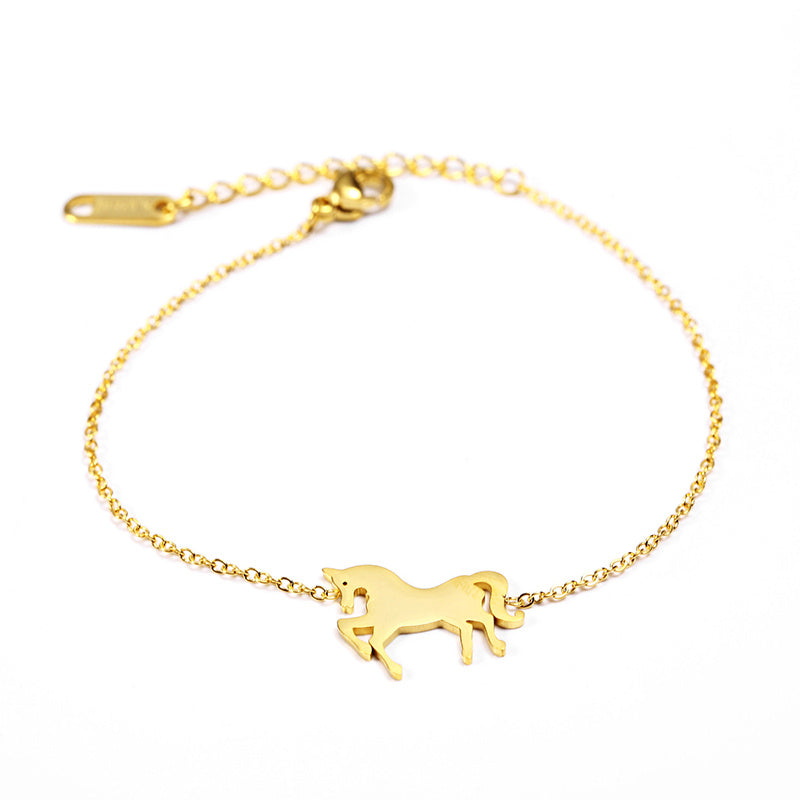 GoldUnicorn Horse Charm Bracelet