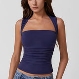 Summer Square-neck Tank Vest Ins