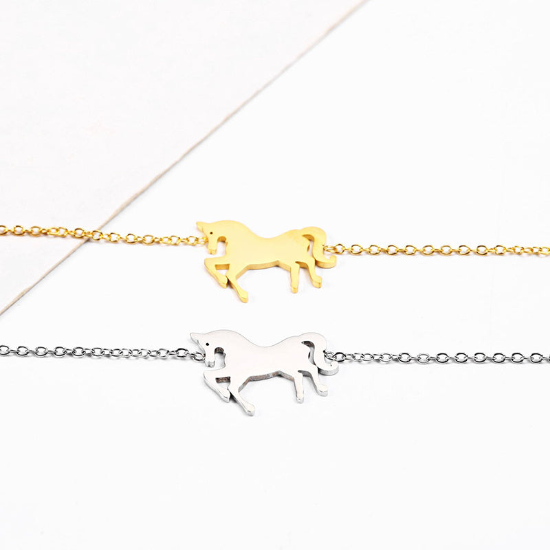 GoldUnicorn Horse Charm Bracelet
