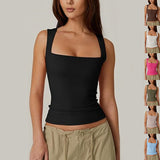 Summer Square-neck Tank Vest Ins