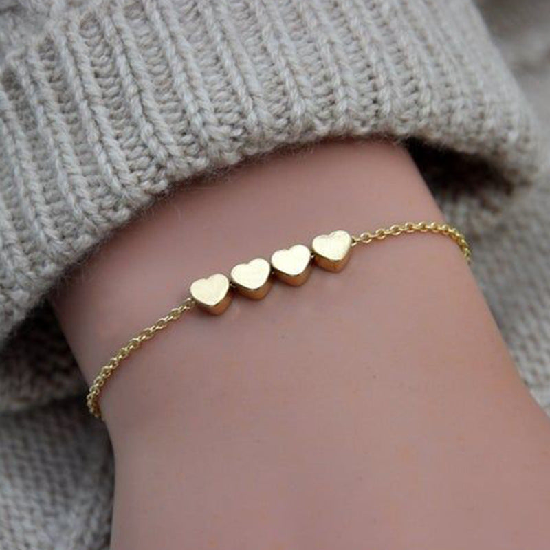 Thin Chain Heart Bracelet
