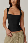 Summer Square-neck Tank Vest Ins