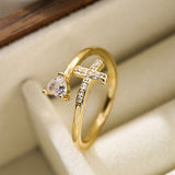 Clear ShinyCross Evil Eye Rings