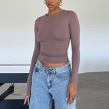 Slim Long-sleeved Pullovers Tops