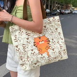 Cute Bear Printed Canvas Bag