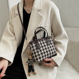 Fashion Houndstooth Shoulder Bags
